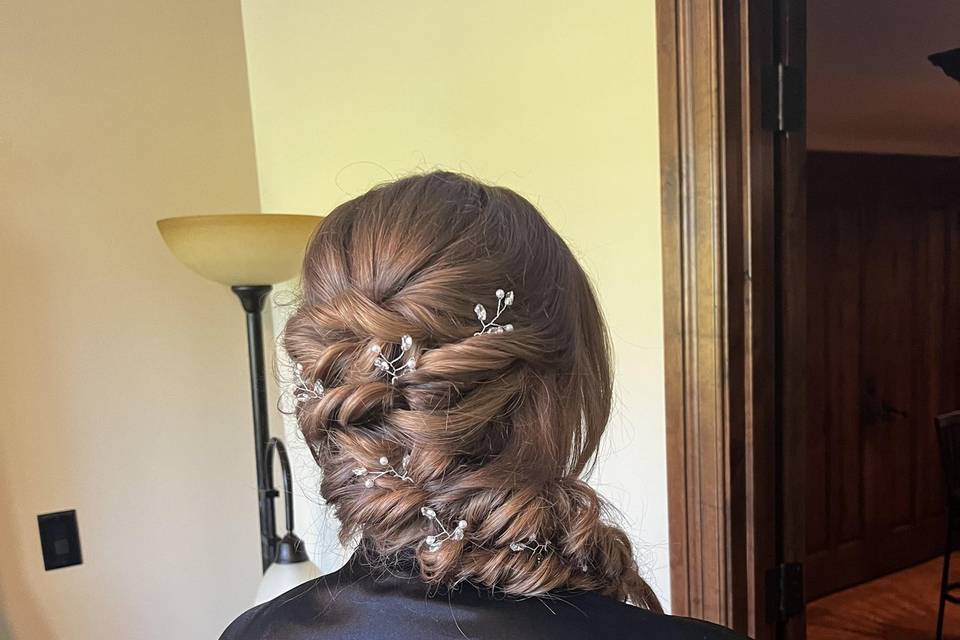 Bridal Updo Boho Braid