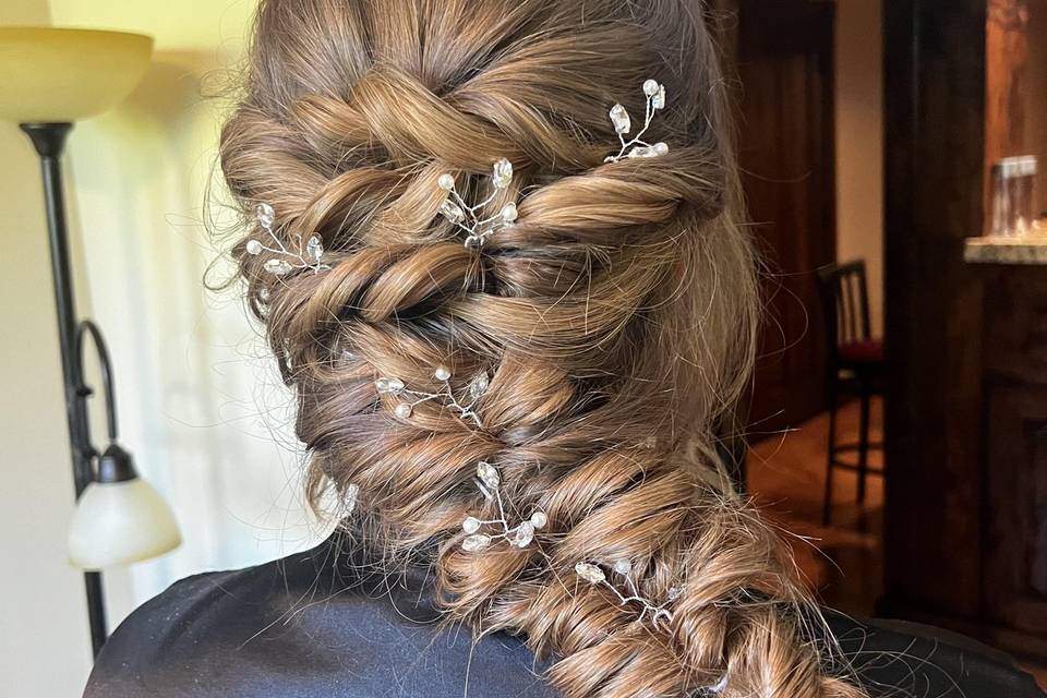 Bridal Updo Boho Braid