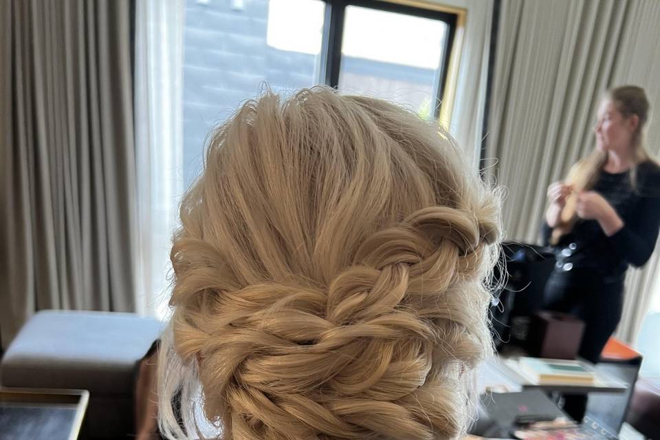 Bridesmaid Braided Updo Glam