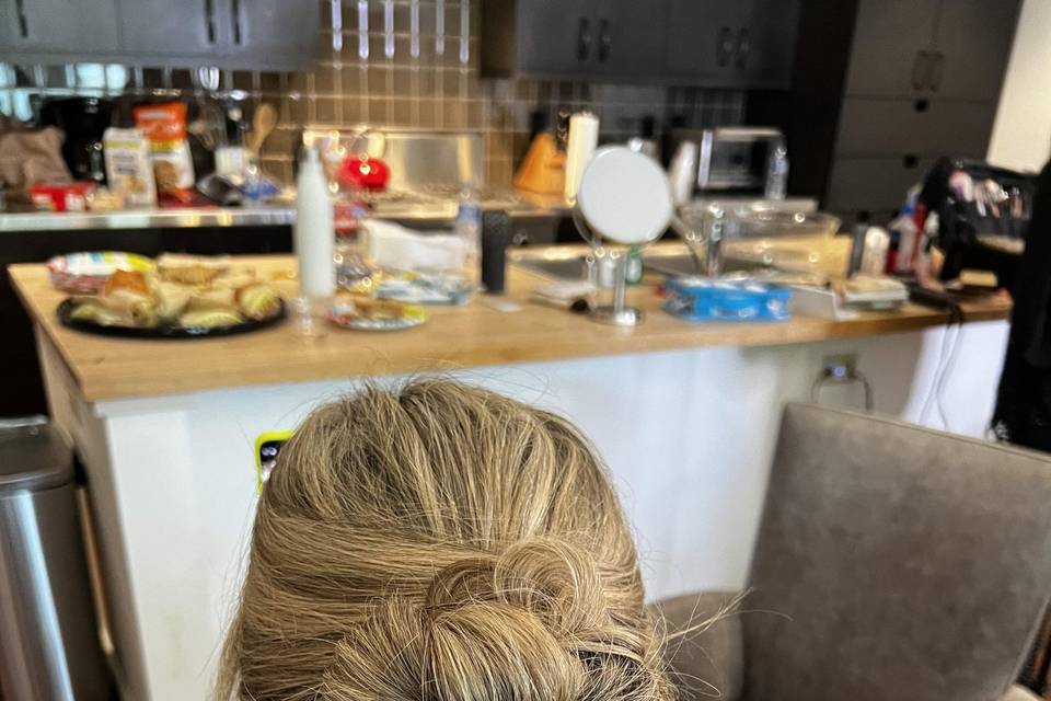 Bridesmaid Messy Updo