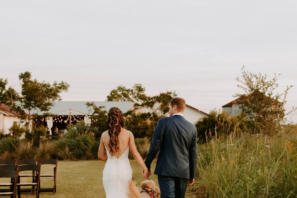 Ceremony lawn in April