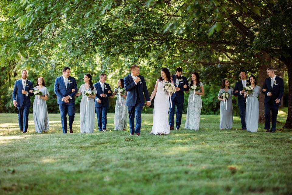 Bridal party candid