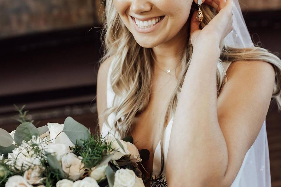 Smiling bride