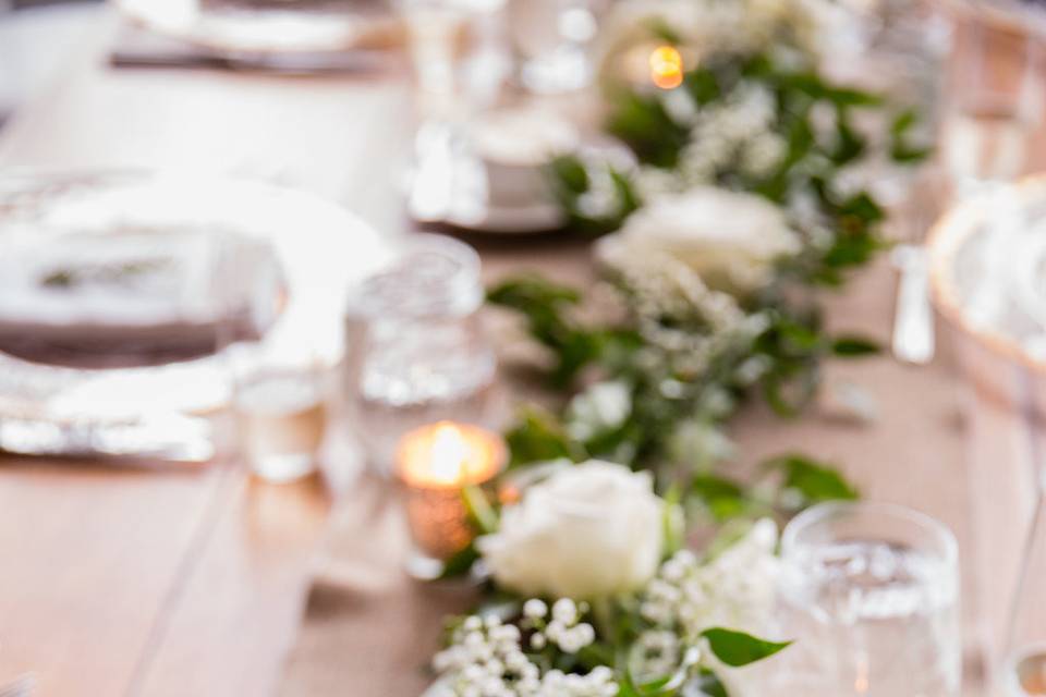 Floral table runner