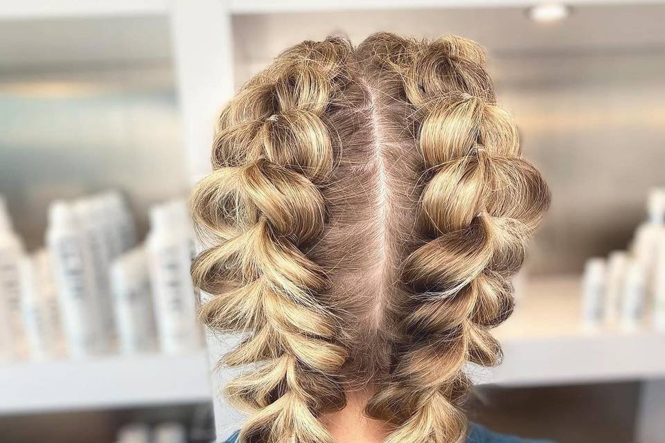 Updo braids