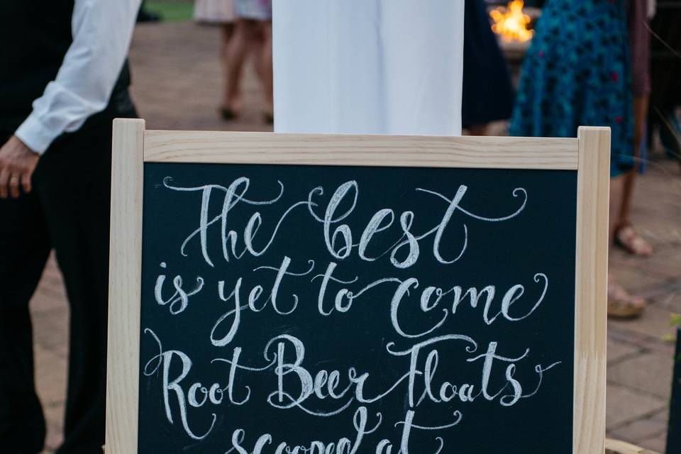 Chalkboard sign