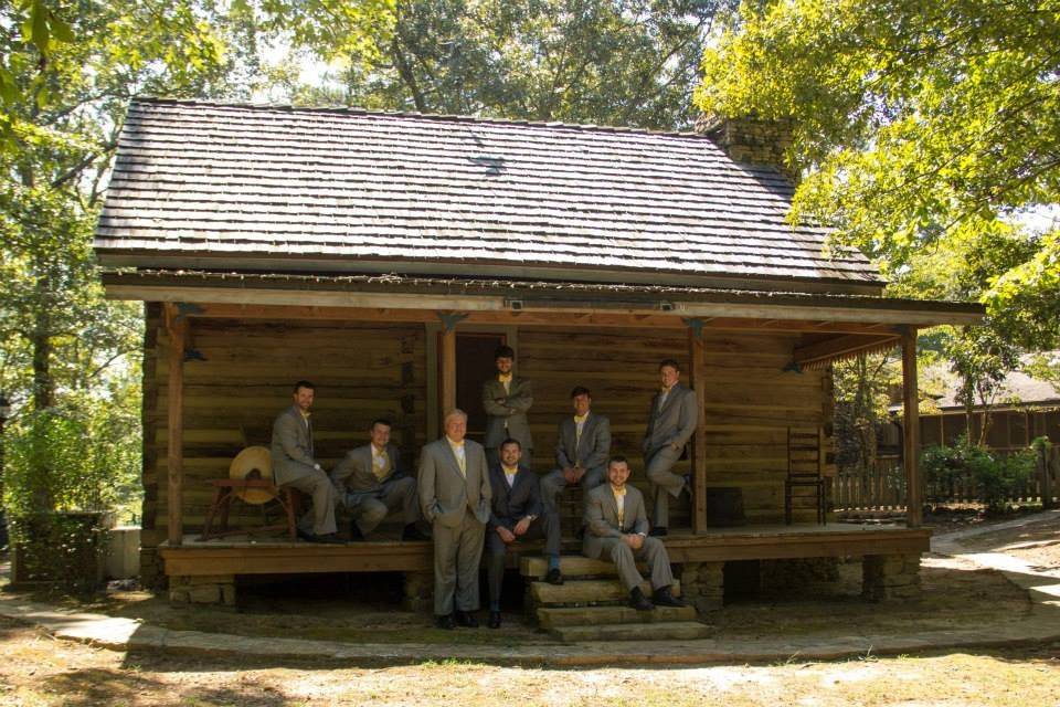 The groom with his groomsmen