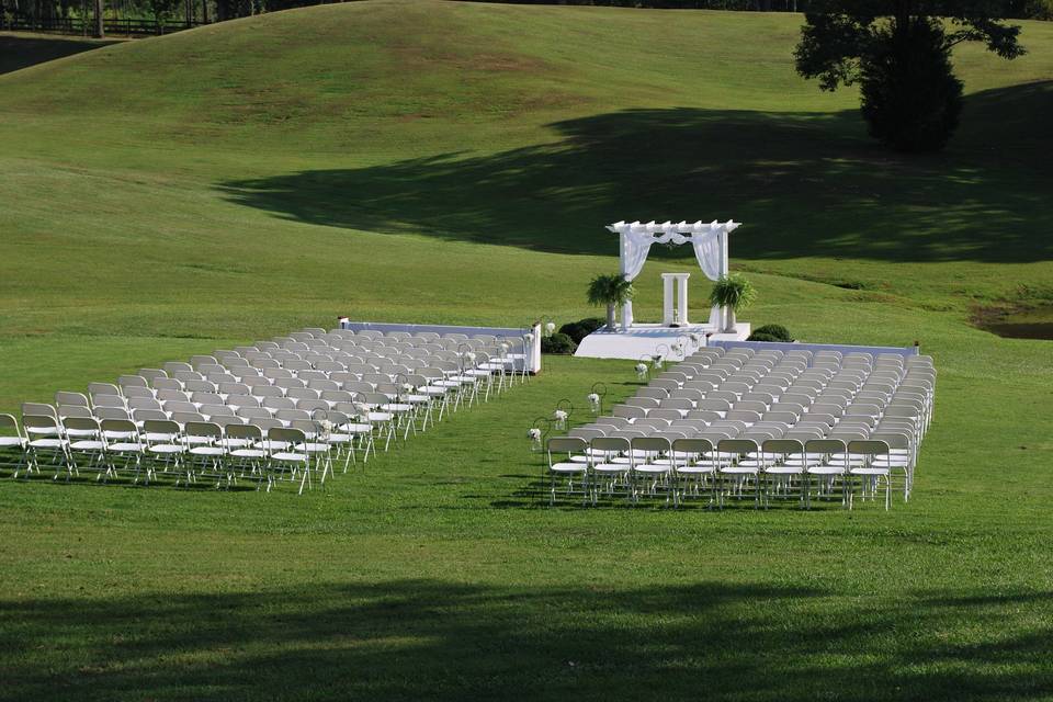 Wedding ceremony area