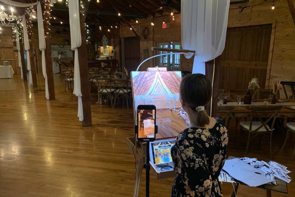 Live painting Olde Tater Barn