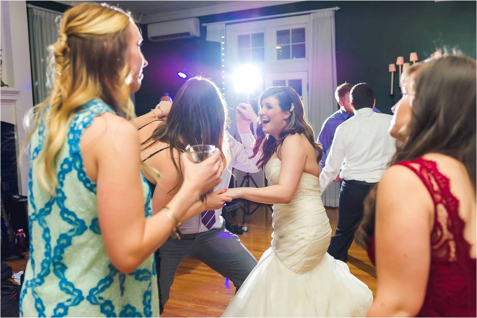 Newlyweds on the dance floor