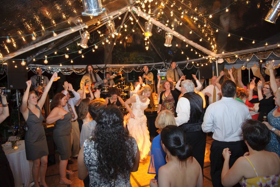 What a backyard wedding!