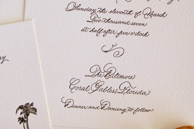 Classic wedding invitations