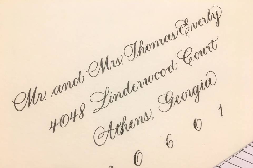Hand-lettered calligraphy