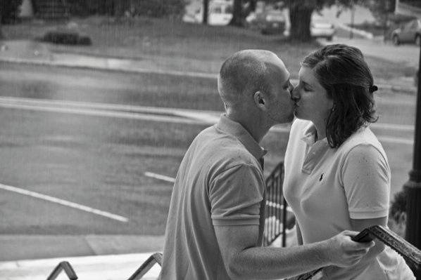 Couple kiss