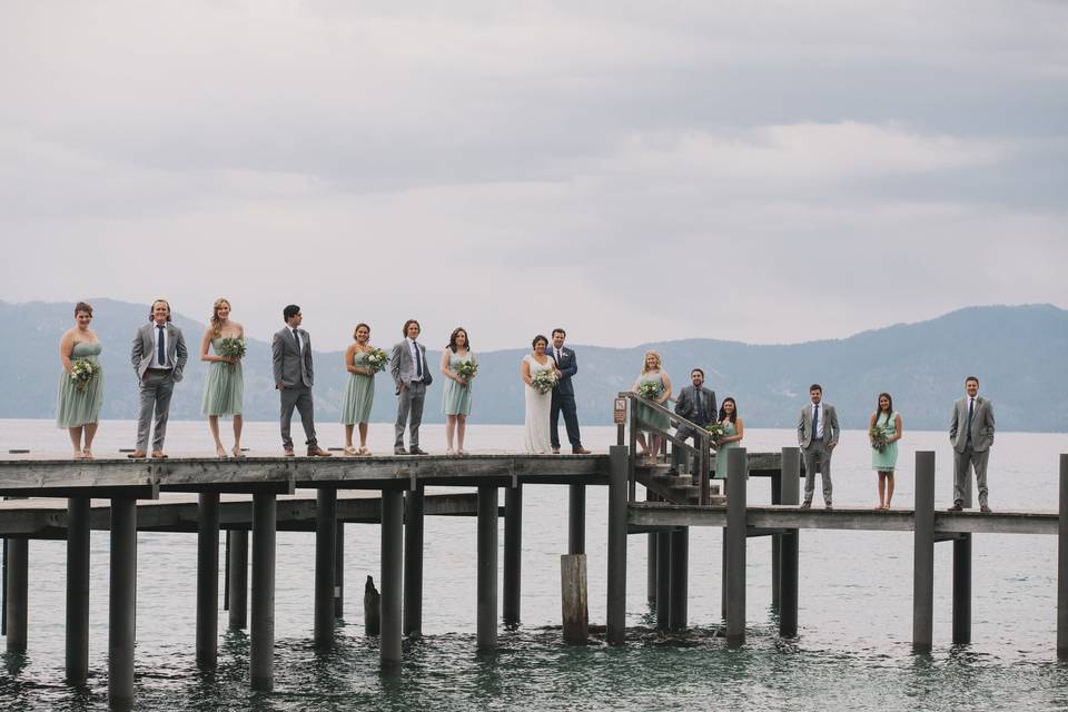 Wedding Party Tahoe on Water