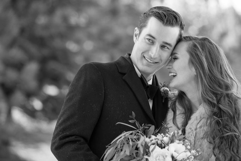 Joyful Wedding Couple