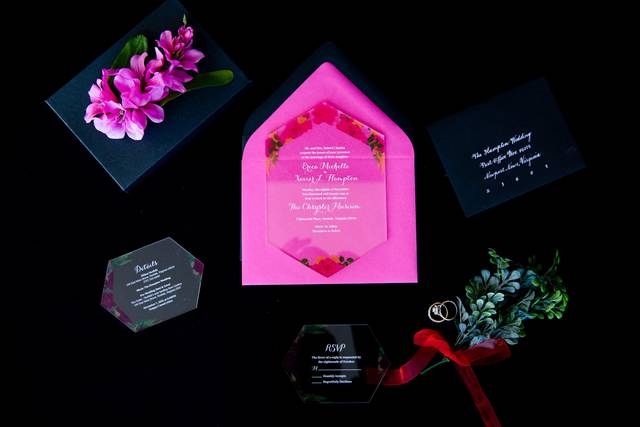 Acrylic invitation suite