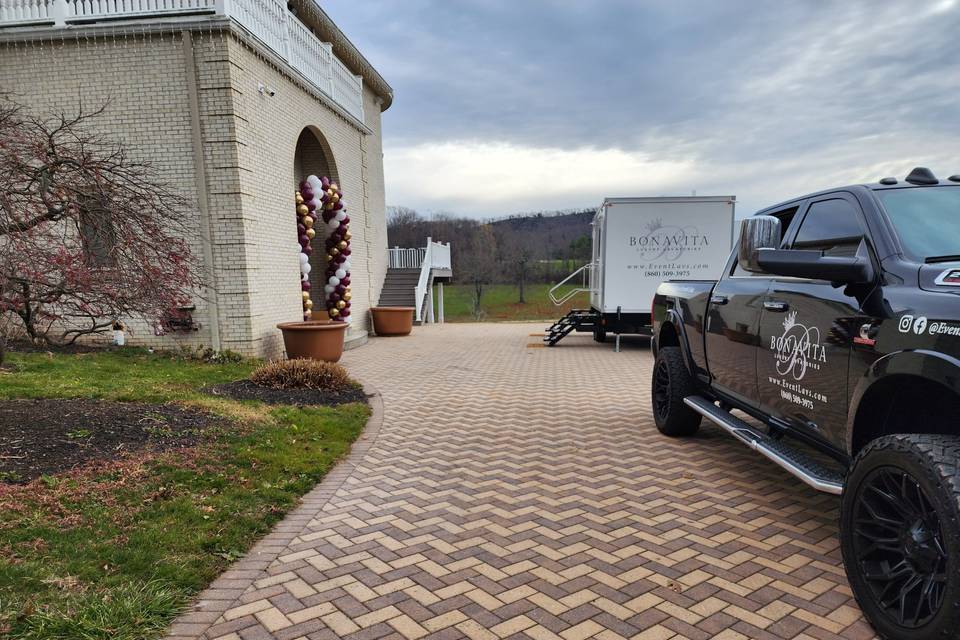 Parked on driveway