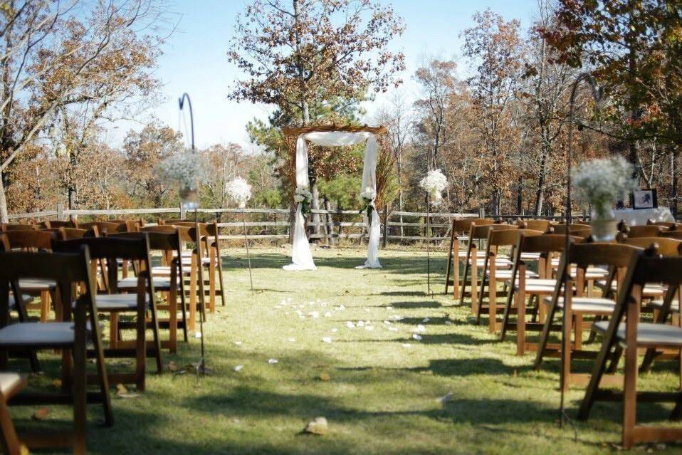 Wedding ceremony set-up