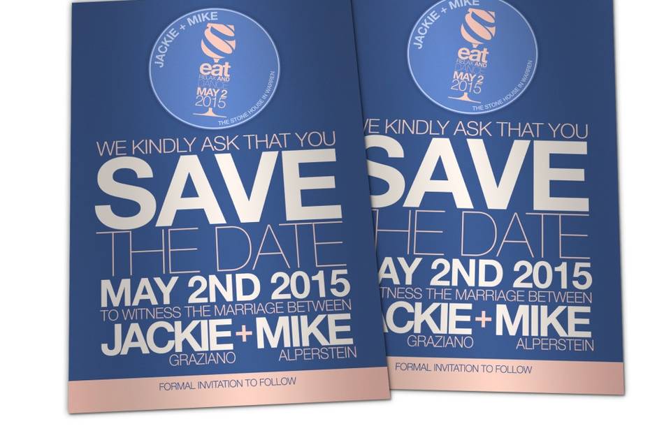 Size does matter! Our magnet works and it works big, especially for your family who enjoys putting them on their fridge but not small in size where you can’t read it or gets lost in between the calendars and pics of family. Our magnets are printed on 17pt stock, normal magnets for Save the Dates are printed on 14pt stock which is 35% thinner. Our magnets come with blank white envelopes. We also provide our magnets as a 4? x 3? in size. Each design is custom to you and your partner and your Big Day! Custom designed envelopes also available.