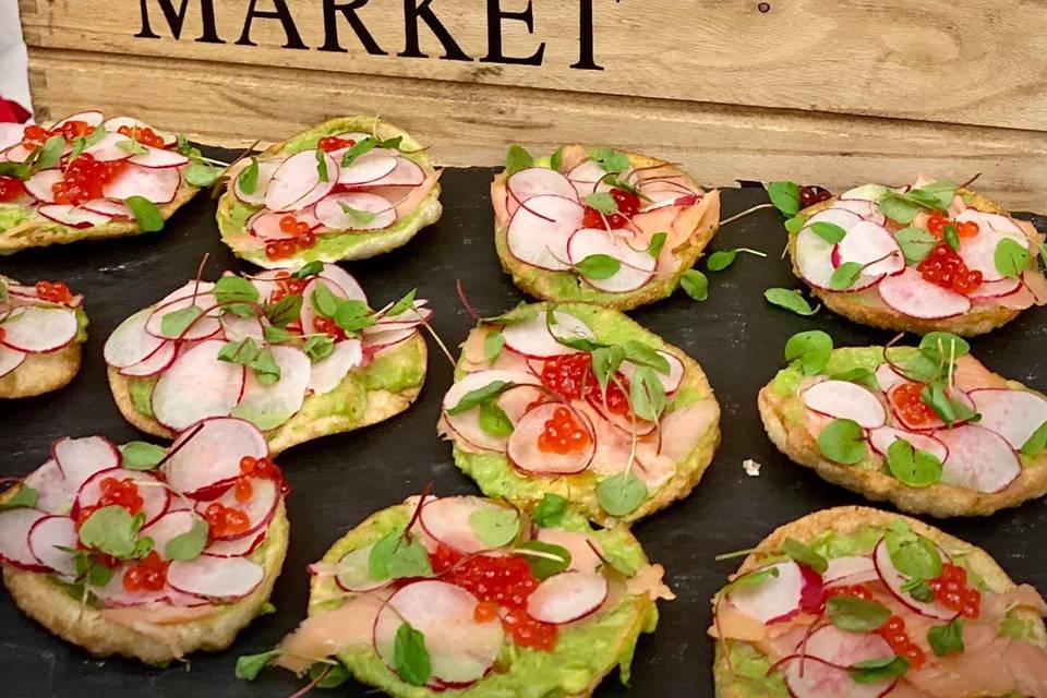 Smoked Salmon Tostadas