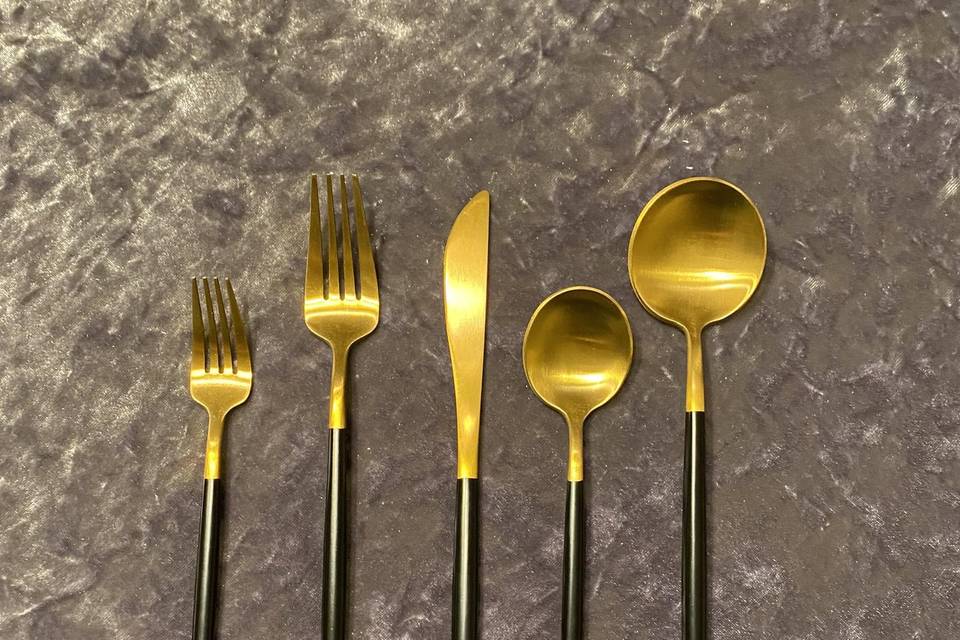 Black & Gold Flatware