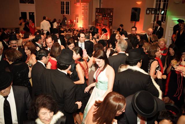 Guests dancing