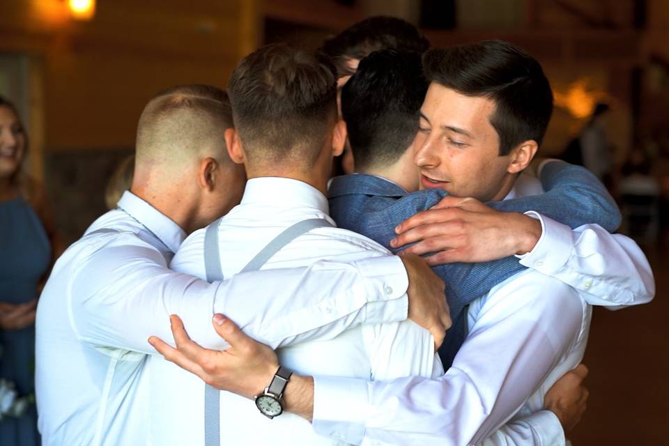 Groomsmen Hugging