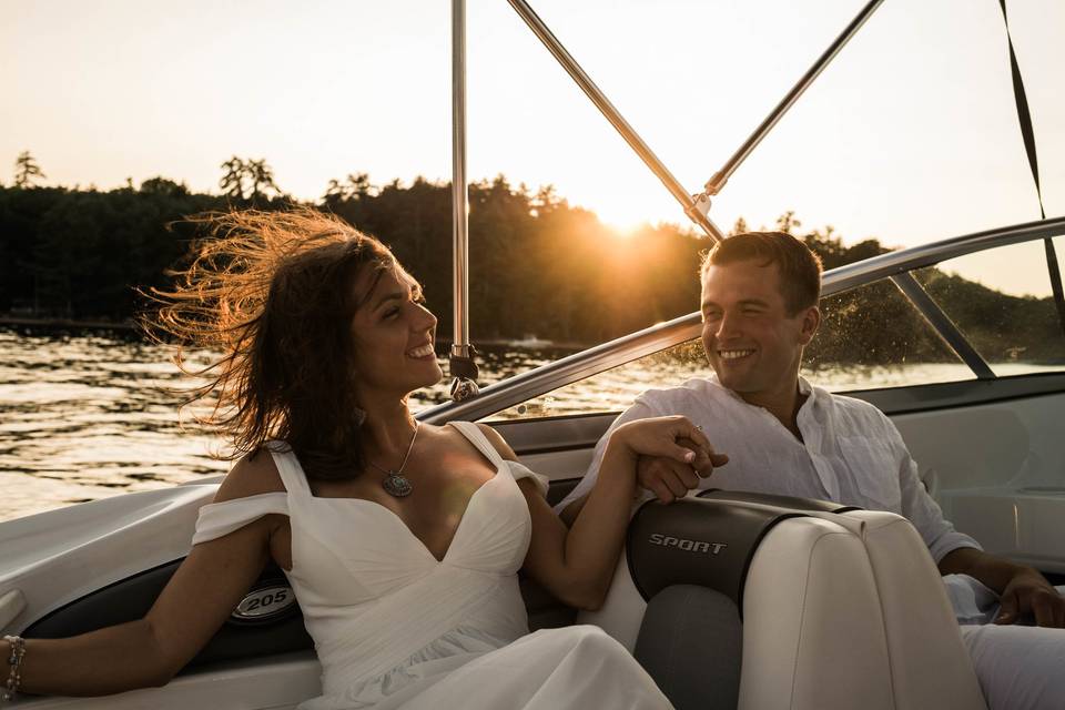 Shanya & Patrick's engagement shoot with Classic Photographers' Christian N. at Lake Winnipesaukee in New Hampshire!