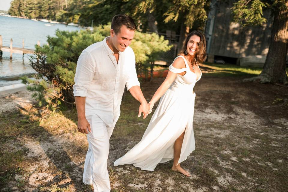 Shanya & Patrick's engagement shoot with Classic Photographers' Christian N. at Lake Winnipesaukee in New Hampshire!