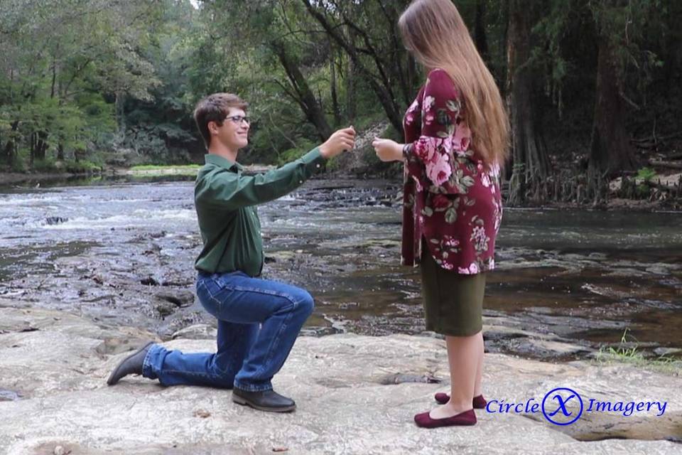 Engagement by the river