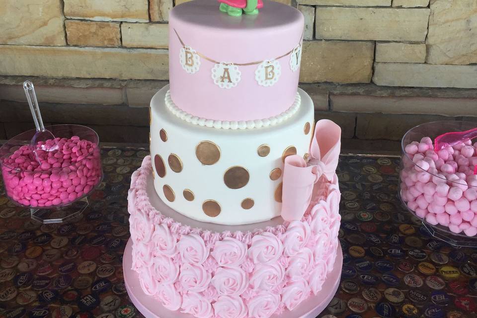 Little turtle baby shower cake