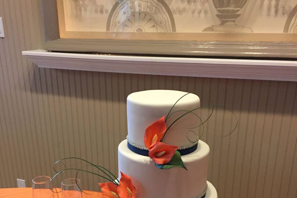 Calla Lilly Wedding cake