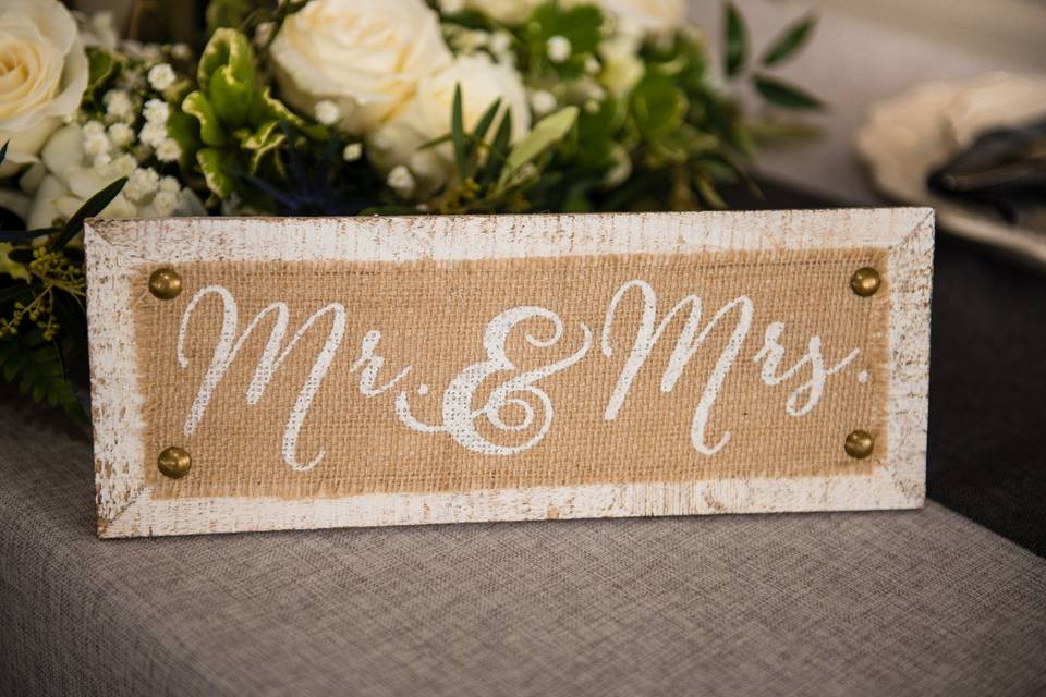 Wedding signage