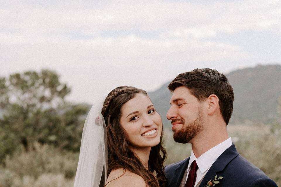 Gorgeous bride and groom