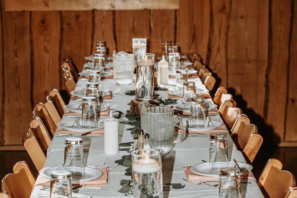Reception tables ready