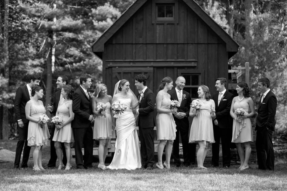 Bridal Party at the Mill at Woodloch - Liz & Ryan Photography