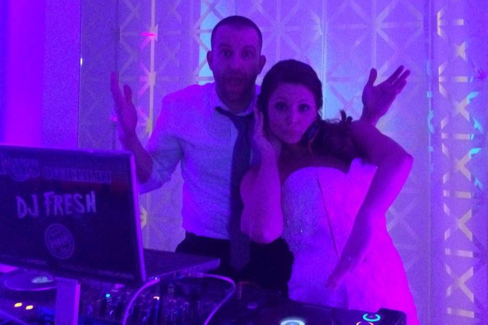 The bride and the DJ