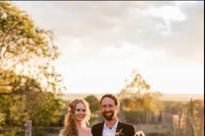 Couple portrait with animals