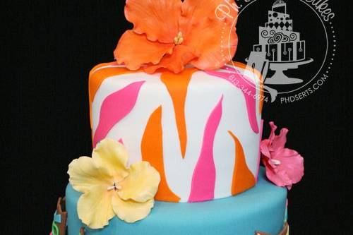 Perfect for a fun, whimsical couple! Express your personality through a customized cake!