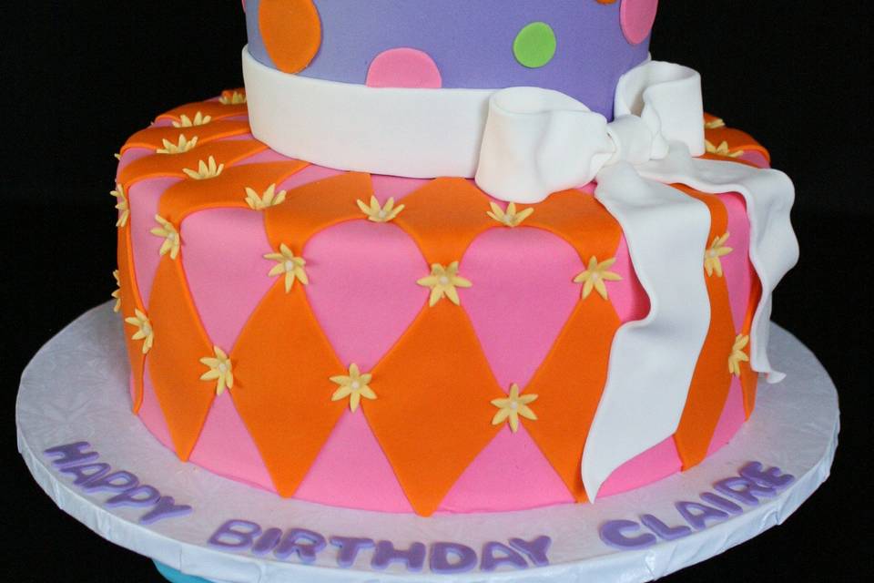 Lollipop-themed 1st birthday party cake