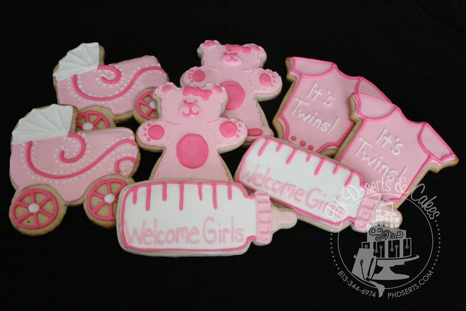 baby shower cookie favors