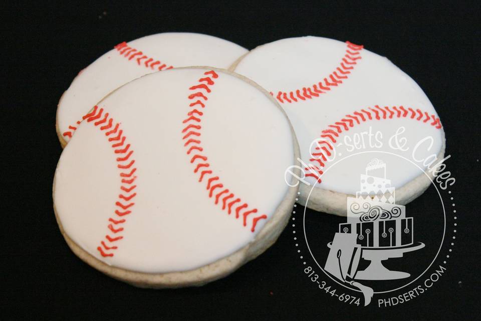 baseball cookie favors