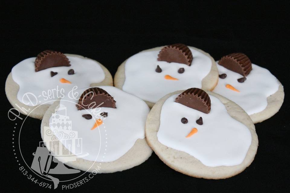 melted snowmen cookie favors