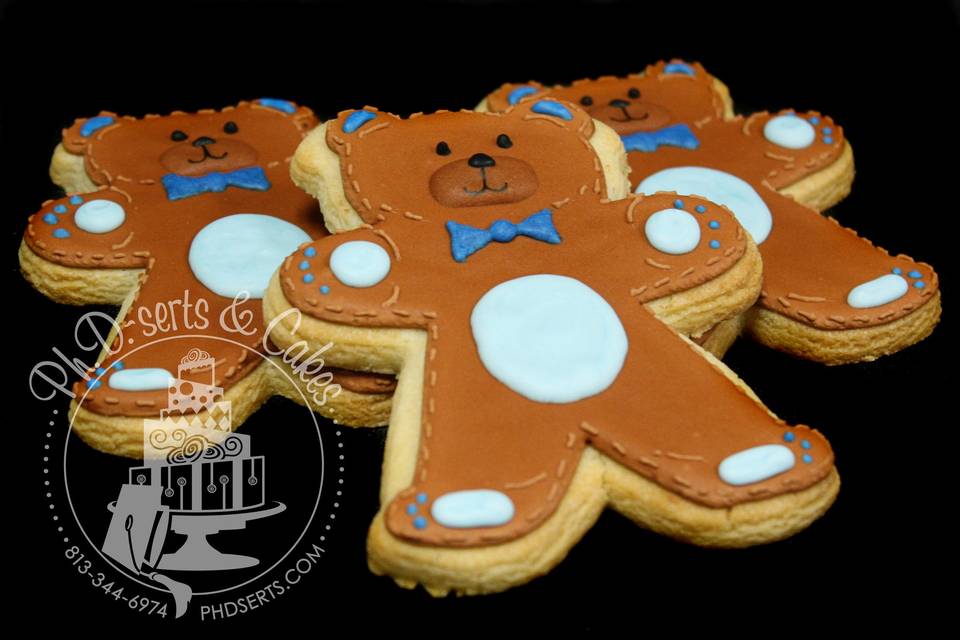 teddy bear cookie favors