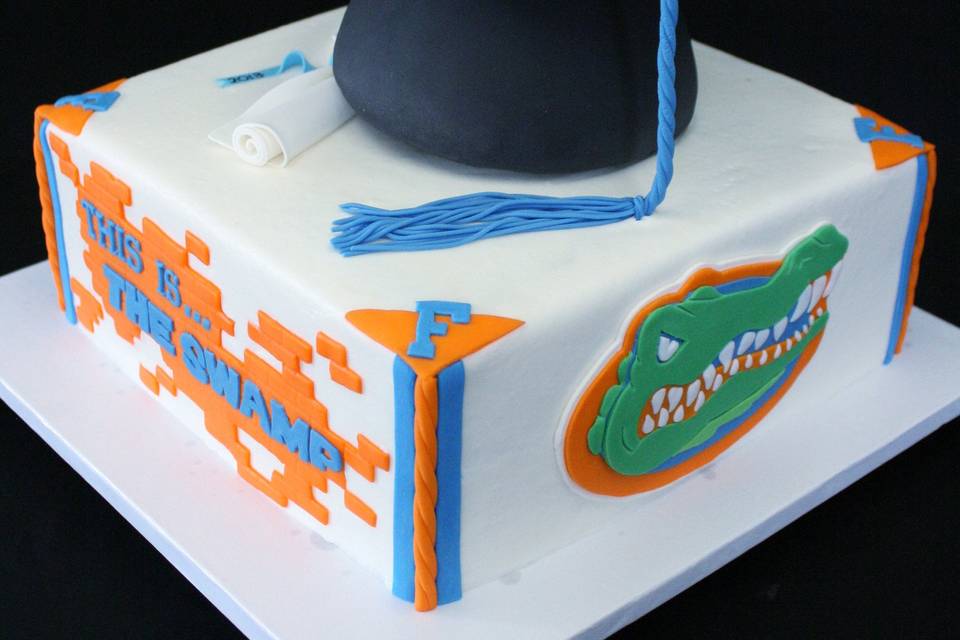 high school graduation cake for a graduate heading to the University of Florida