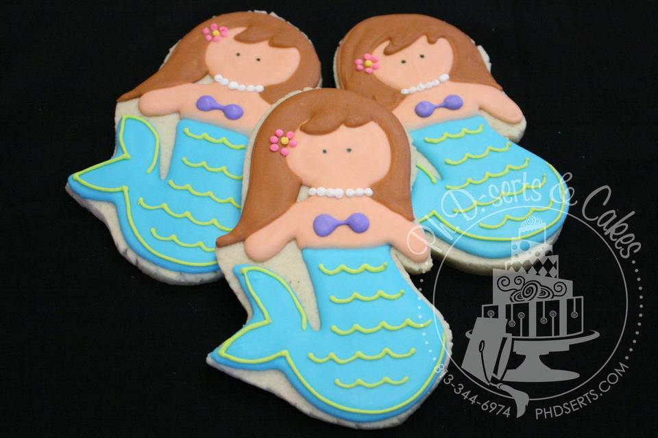 mermaid cookie favors