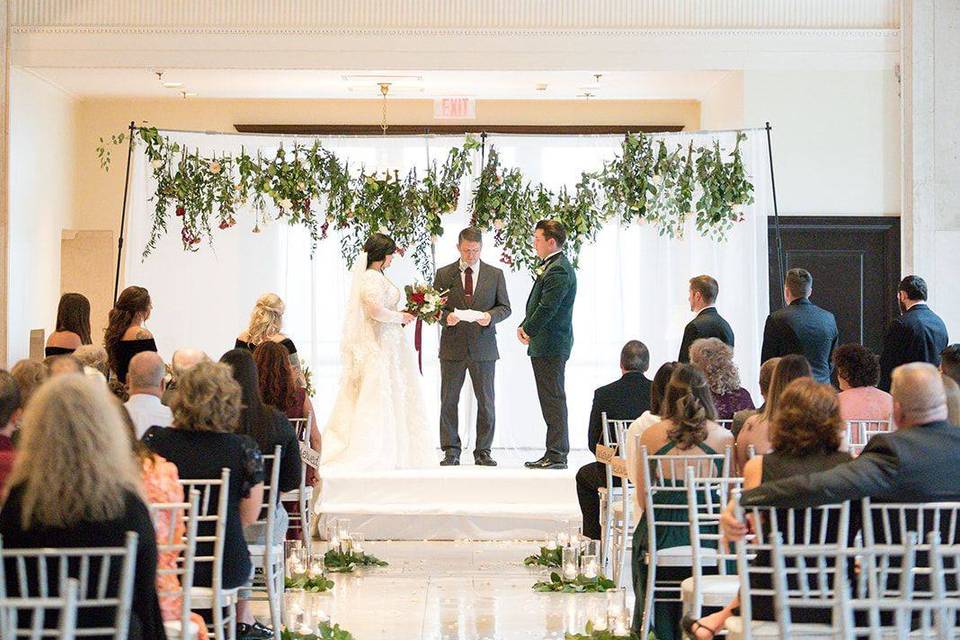 Aisle decor and altar