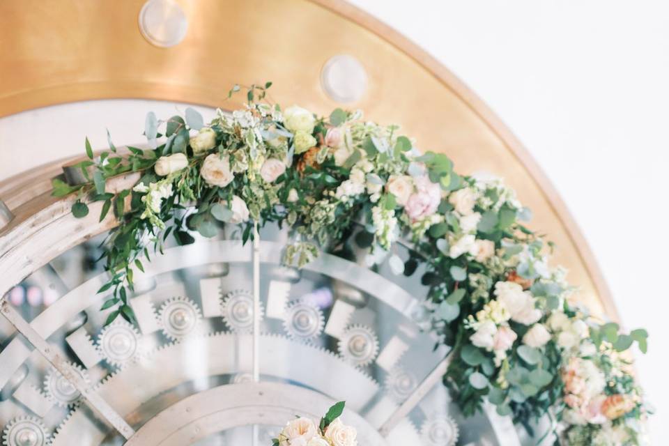 Beautiful Blush, Burgundy and Rose Gold Wedding Flowers in Edwardsville, IL