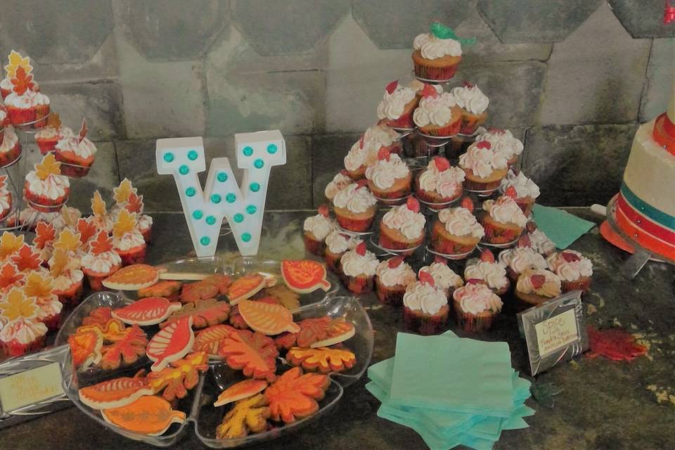 Autumn Dessert Table by Queen Anne's Lace Cakes